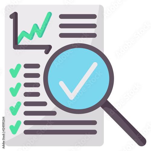 result vector flat icon