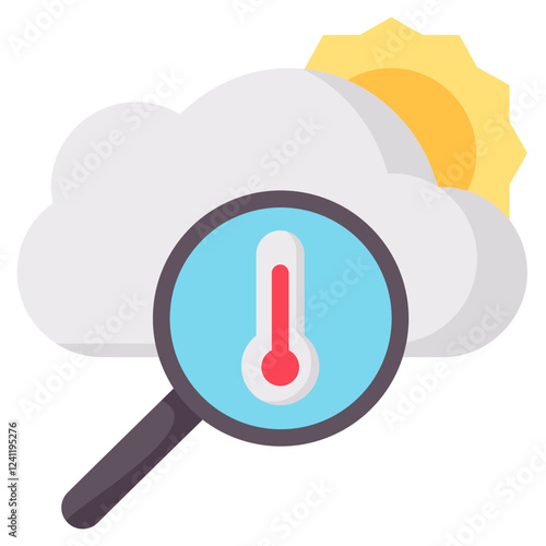 weather forecasting vector flat icon