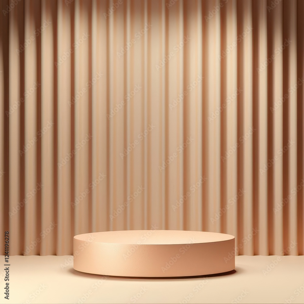 Sleek, smooth podium with metallic accents on a polished stage, soft lighting highlighting its elegant form, minimal design Sleek, smooth podium with metallic accents on a polished stage, soft lighting highlighting its elegant form, minimal design