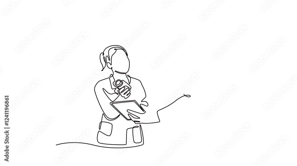 One continuous line drawing of hospital activity concept. Full length animation illustration. High quality 4k footage. One continuous line drawing of hospital activity concept. Full length animation illustration. High quality 4k footage.