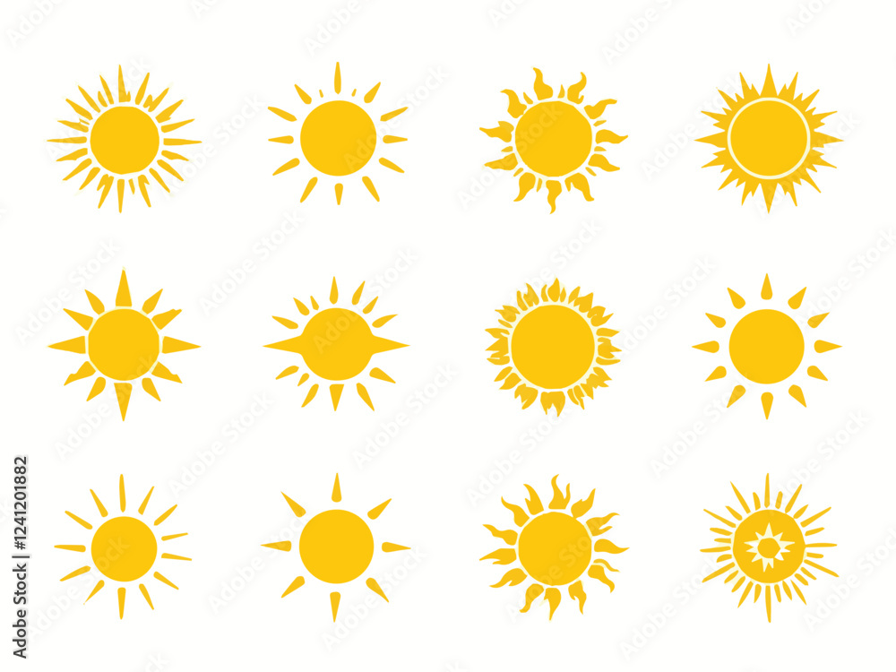 sun icons set sun icons set