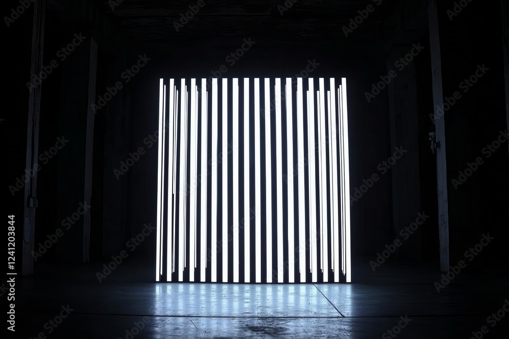 pyramid consisting of glowing stripes. glowing triangle in dark space , isolated on white background, , copy space for text, pyramid consisting of glowing stripes. glowing triangle in dark space , isolated on white background, , copy space for text,