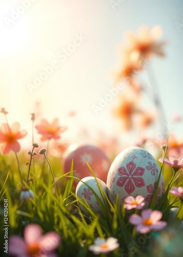 Abstract sunny summer background easter background background celebration easter design holiday photo