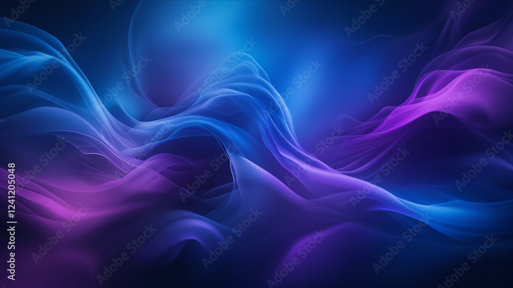 Fototapeta premium Deep Blue and Purple Gradient Blur Background – Bold and Dynamic Design