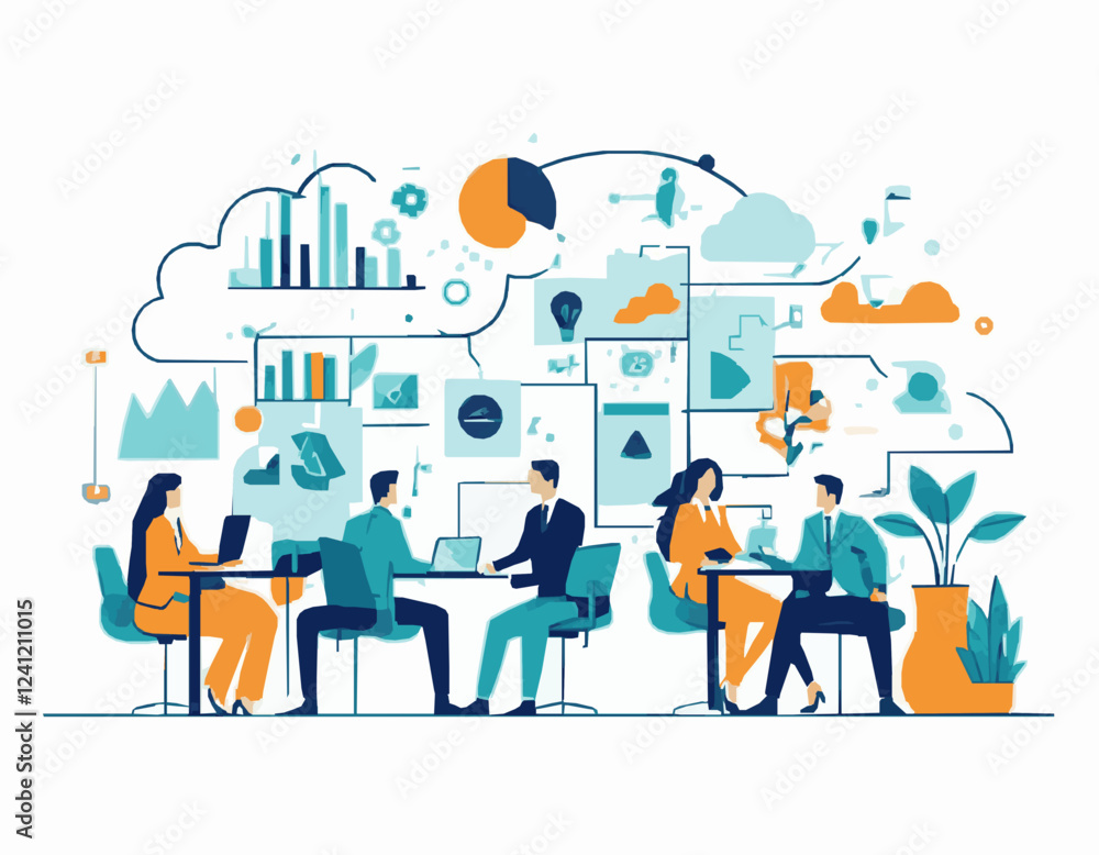 Digital Transformation with AI in Business Artwork Digital Transformation with AI in Business Artwork