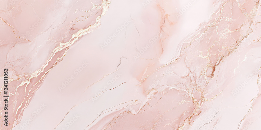Fototapeta premium Soft pink marble background with gentle rose gold veining, subtle pastel tones, feminine and sophisticated design.