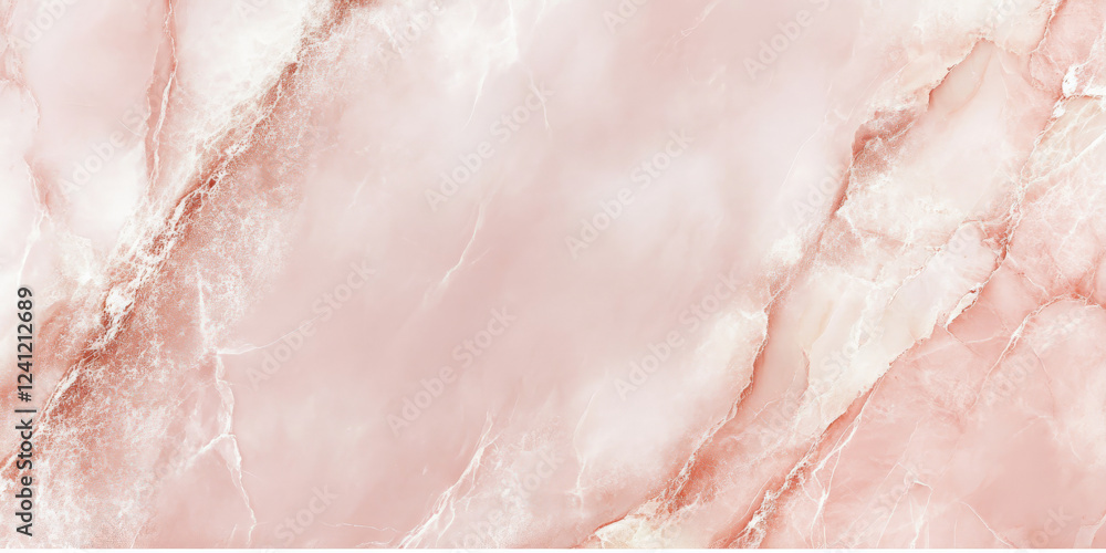 Fototapeta premium Dusty rose marble background with muted pink and beige veins, warm and vintage aesthetic.