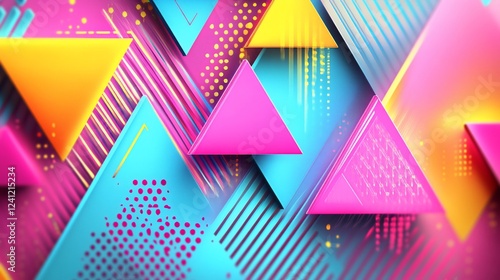 Abstract colorful triangle pattern background.