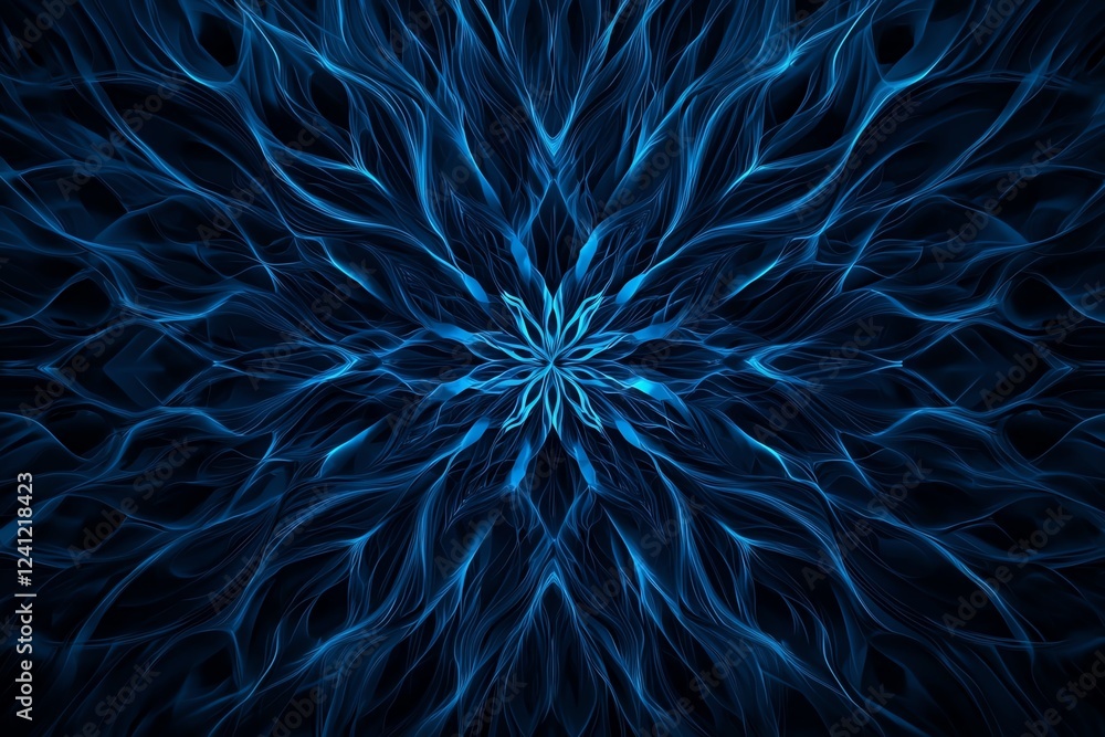 Abstract blue flame pattern with wave-like design. Abstract blue flame pattern with wave-like design.