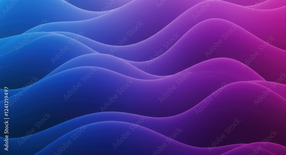 Fototapeta premium Abstract Blue Purple Gradient Waves Background