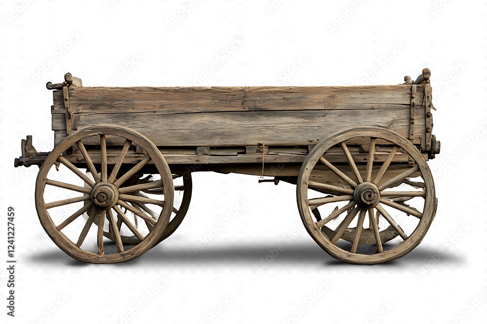 Traditional bullock cart isolated on white background Traditional bullock cart isolated on white background