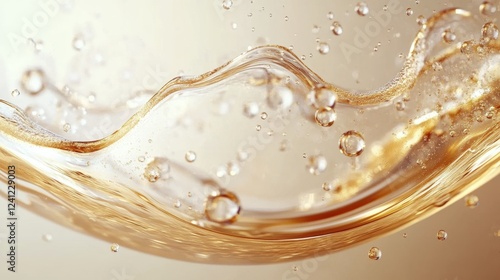 A wave of water with many small bubbles and droplets