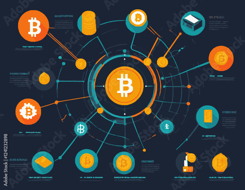 Cryptocurrency Mining Process Infographic Design
