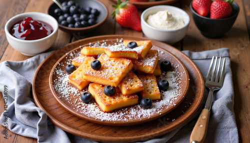 Wallpaper Mural Kaiserschmarrn served with a side of jam and whipped cream, dusted with powdered sugar for a decadent dessert. Torontodigital.ca