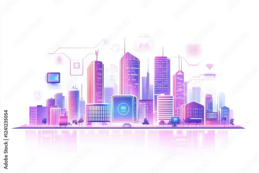 Innovative Smart City Concept Illustration Innovative Smart City Concept Illustration