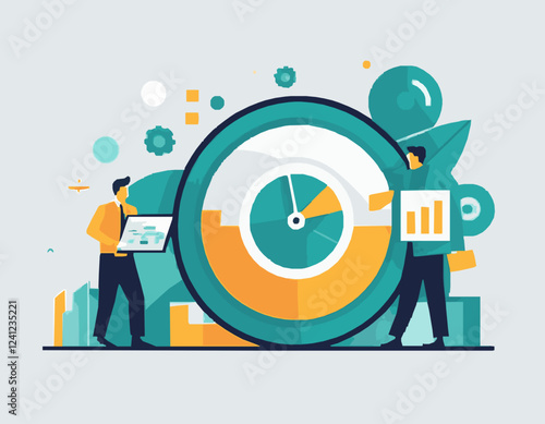 Business Automation Trends in Stylish Vector Art