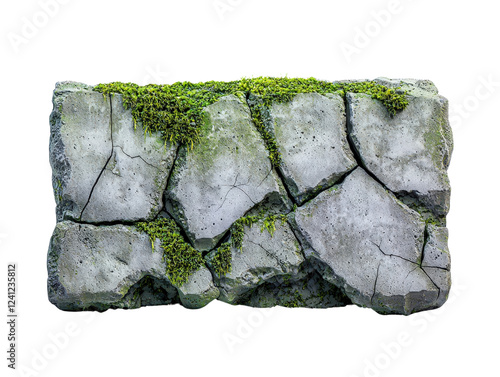 Moss covered rock in natural outdoor setting showcasing natures textures and colors