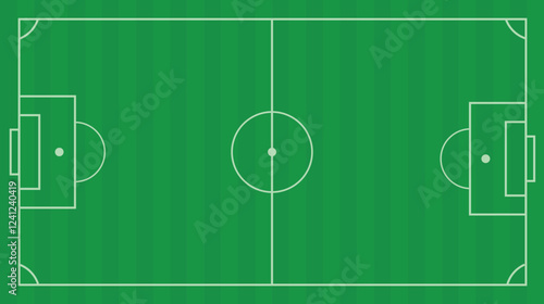 Background of soccer team formation and tactic drawing on the green football chalkboard board. Soccer playbook to win the championship.