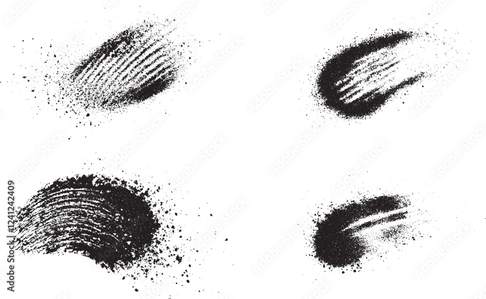 fingerprint grunge effect set isolated on a transparent background fingerprint grunge effect set isolated on a transparent background
