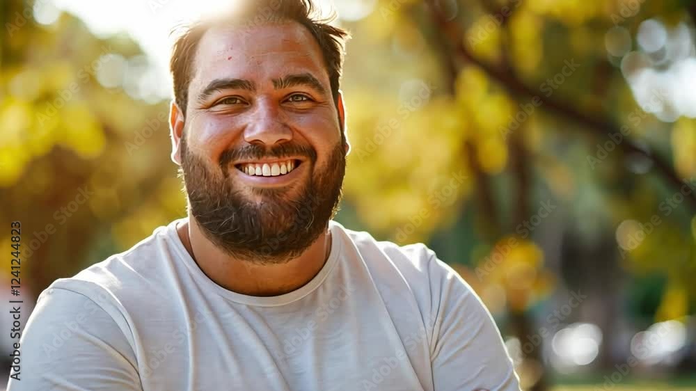 This person smiles confidently during a fitness and weight loss training program. This person smiles confidently during a fitness and weight loss training program.