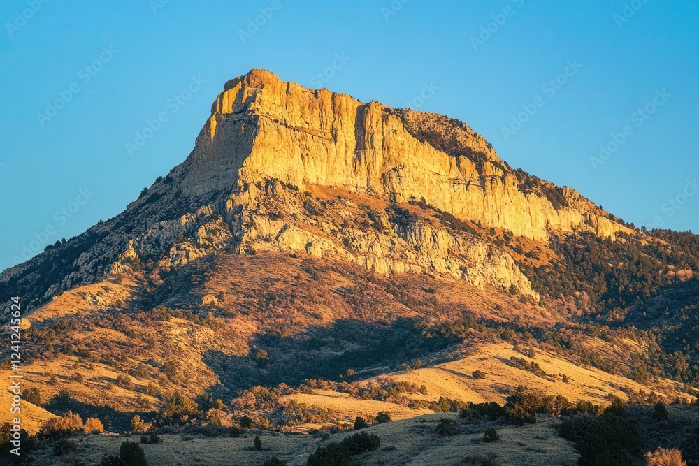 serene mountain peak landscape during golden hour, with the sun casting a warm glow over the rugged terrain, evoking a sense of calm and relaxation in nature serene mountain peak landscape during golden hour, with the sun casting a warm glow over the rugged terrain, evoking a sense of calm and relaxation in nature