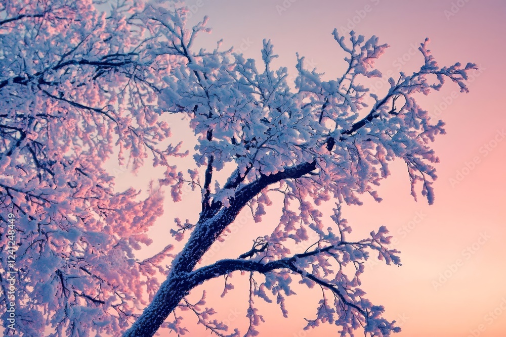 Silhouette of tree against vibrant evening sky. Silhouette of tree against vibrant evening sky.