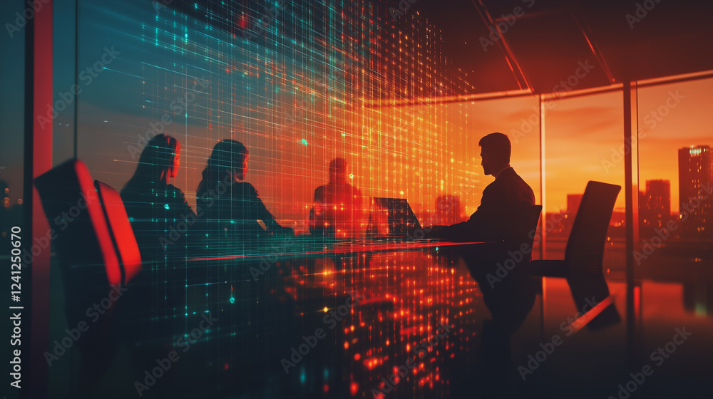 abstract professional business team people connection of line from nail node to node on Smart digital cityscap and skyline background , Innovation networking concept abstract professional business team people connection of line from nail node to node on Smart digital cityscap and skyline background , Innovation networking concept