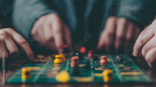 Friends Playing Board Games at Cozy Indoor Gathering with Snacks