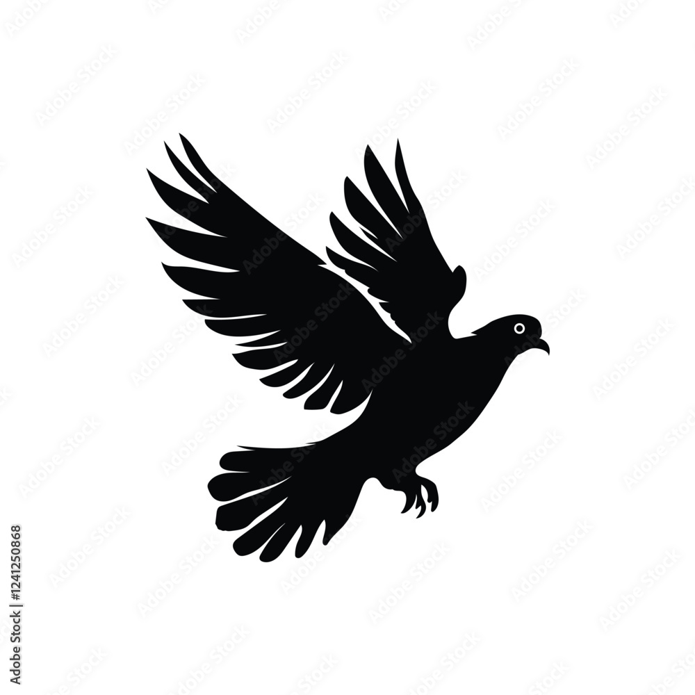 Fototapeta premium Pigeon illustration vector on white background.