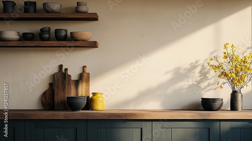 Stylish kitchen with natural light and decor.