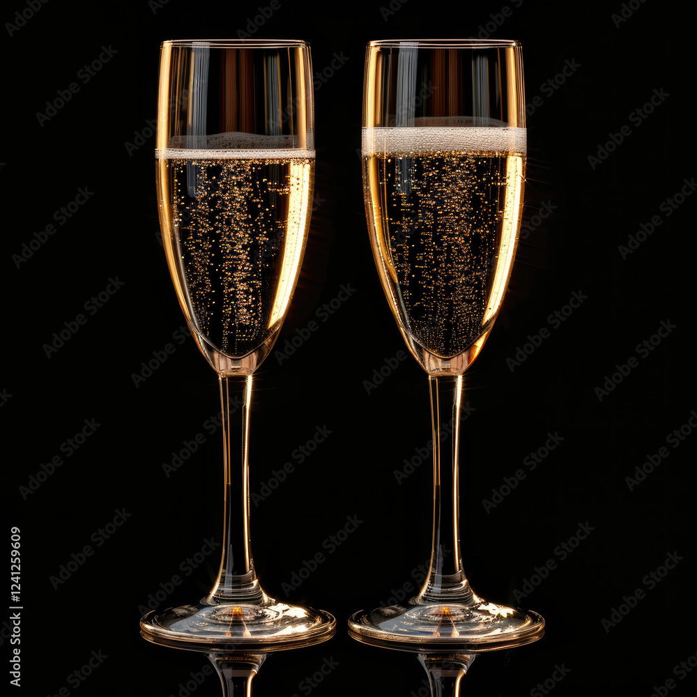 Two Glasses of Sparkling Wine Two Glasses of Sparkling Wine