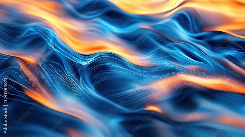 Obraz premium High-tech background depicting a flowing data stream