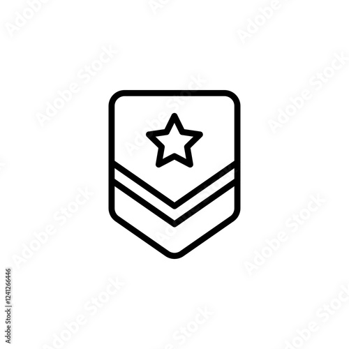 Military rank badge icons vector icon design