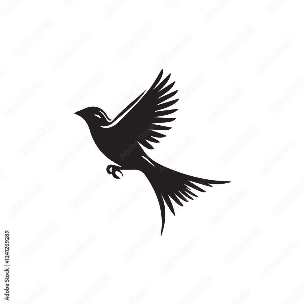 vector illustration of a flying bird vector illustration of a flying bird