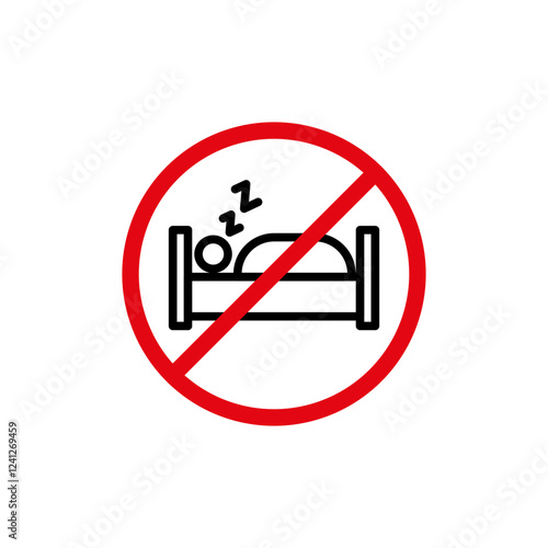 Sleepover ban signs vector icon design