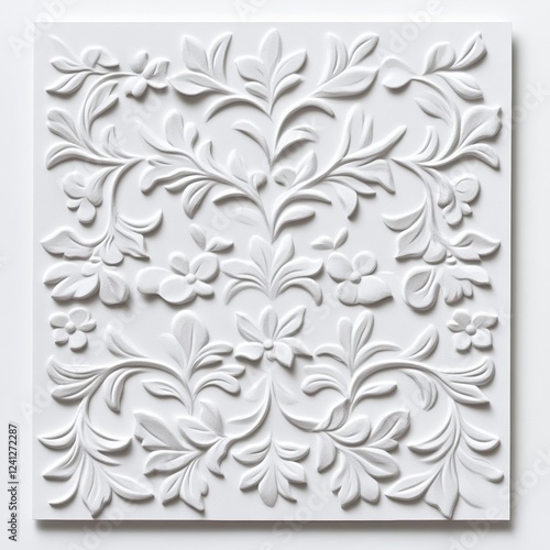 Silver wedding invitation card with embossed floral details and elegant script isolated on white background sophistication 