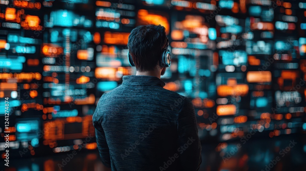 AIgenerated holographic news anchor streaming the latest headlines in realtime AIgenerated holographic news anchor streaming the latest headlines in realtime