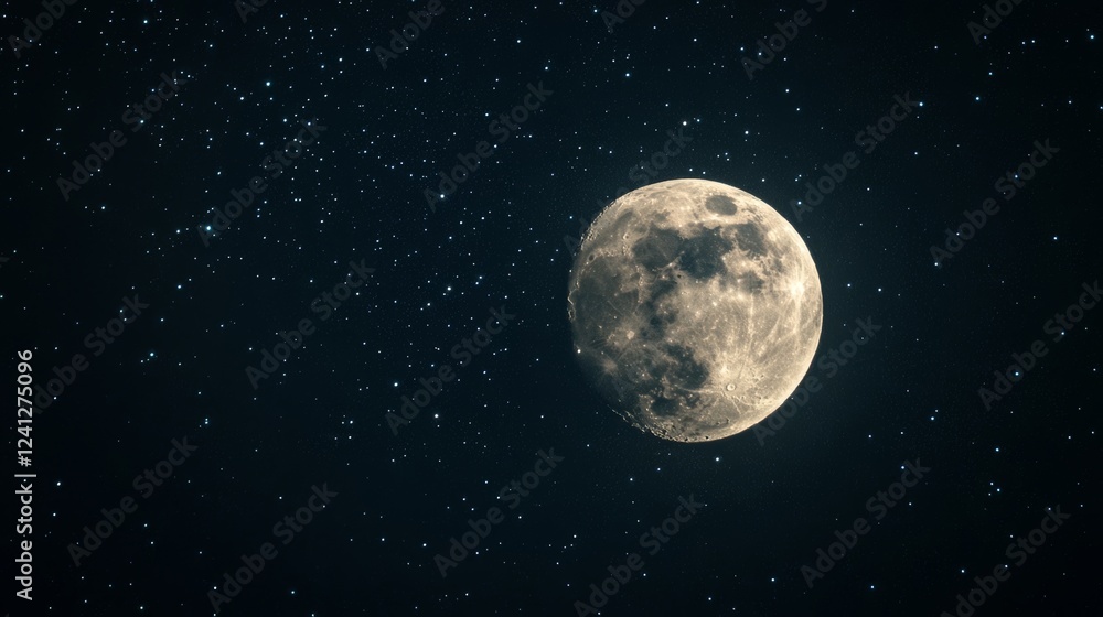beautiful moon and stars in the dark sky beautiful moon and stars in the dark sky