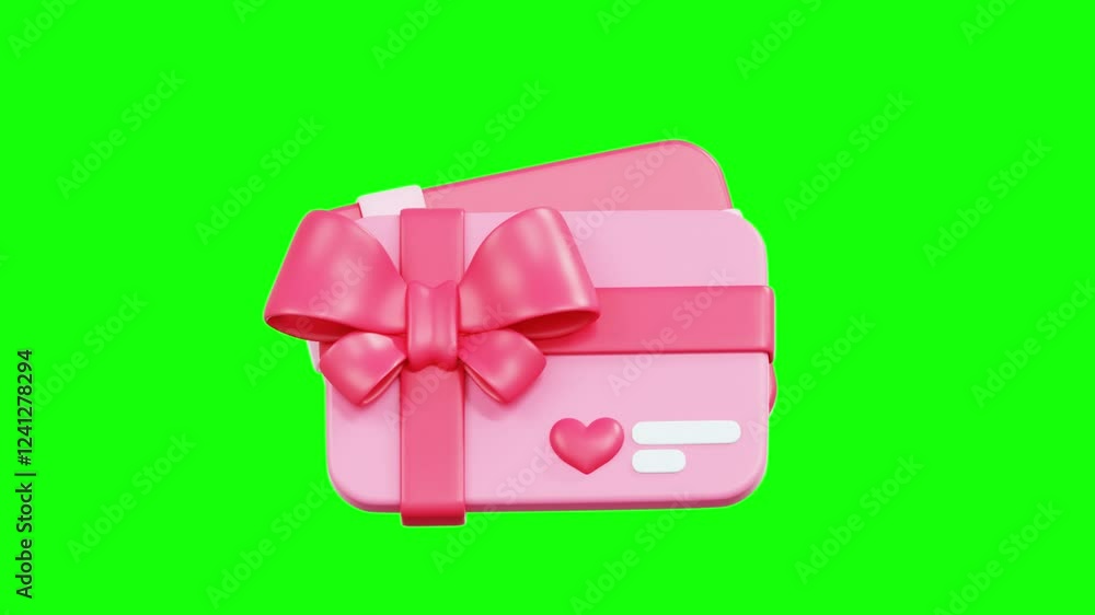 3D Video Motion Pink gift cards with big pink bow suitable for greeting cards, birthday invitations, Valentines Day promotions, gift vouchers, and festive designs. 3D Video Motion Pink gift cards with big pink bow suitable for greeting cards, birthday invitations, Valentines Day promotions, gift vouchers, and festive designs.