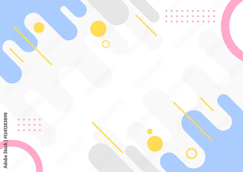 Abstract geometric pastel color shapes background in flat design style. Abstract geometric pastel color shapes background in flat design style.