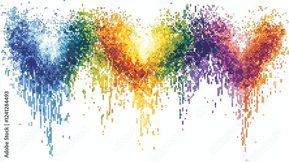 Rainbow paint splash, vibrant colors, abstract art, design background Rainbow paint splash, vibrant colors, abstract art, design background