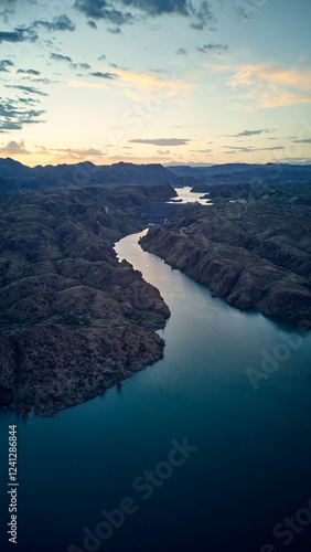 sunset over the lake