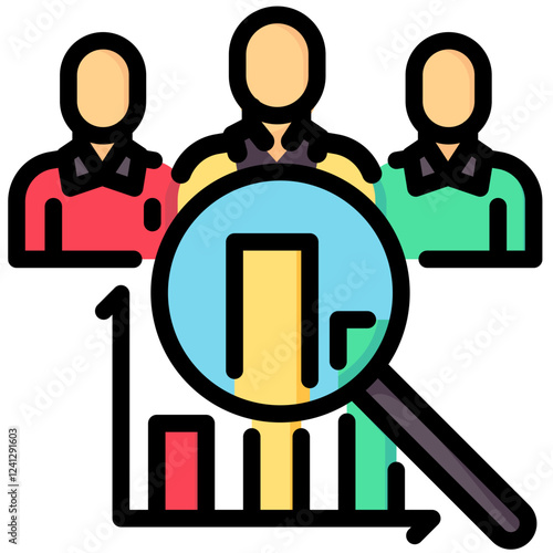 competitor analysis vector filled outline icon