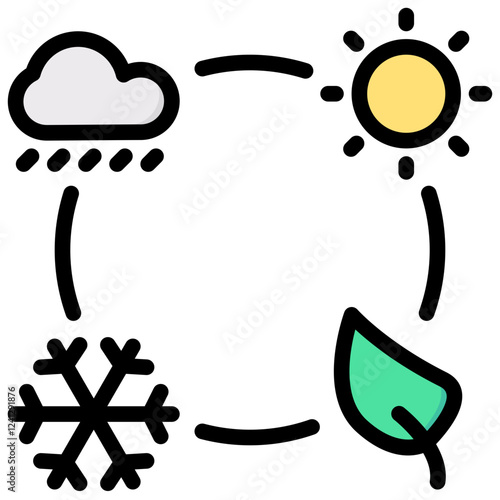 seasonal vector filled outline icon