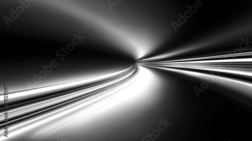 Abstract grayscale tunnel effect, possible use in website design or background photo