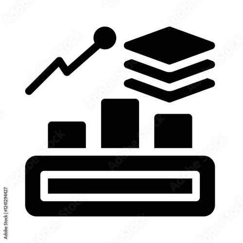Icon Profit Growth With Style Glyph