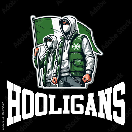 illustration vector graphic of Football fans ultras hooligan design for logo, t-shirt, sticker