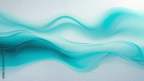 Turquoise and Aqua Gradient Blur Background – Serene and Refreshing Design