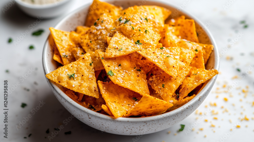 Crunchy and golden Mexican tortilla chips, made from corn and perfectly seasoned for a deliciously crispy bite. These classic chips are ideal for dipping in salsa, guacamole and queso. Crunchy and golden Mexican tortilla chips, made from corn and perfectly seasoned for a deliciously crispy bite. These classic chips are ideal for dipping in salsa, guacamole and queso.