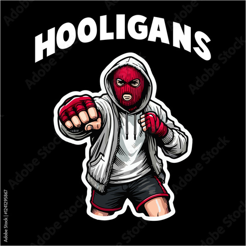 illustration vector graphic of Football fans ultras hooligan design for logo, t-shirt, sticker